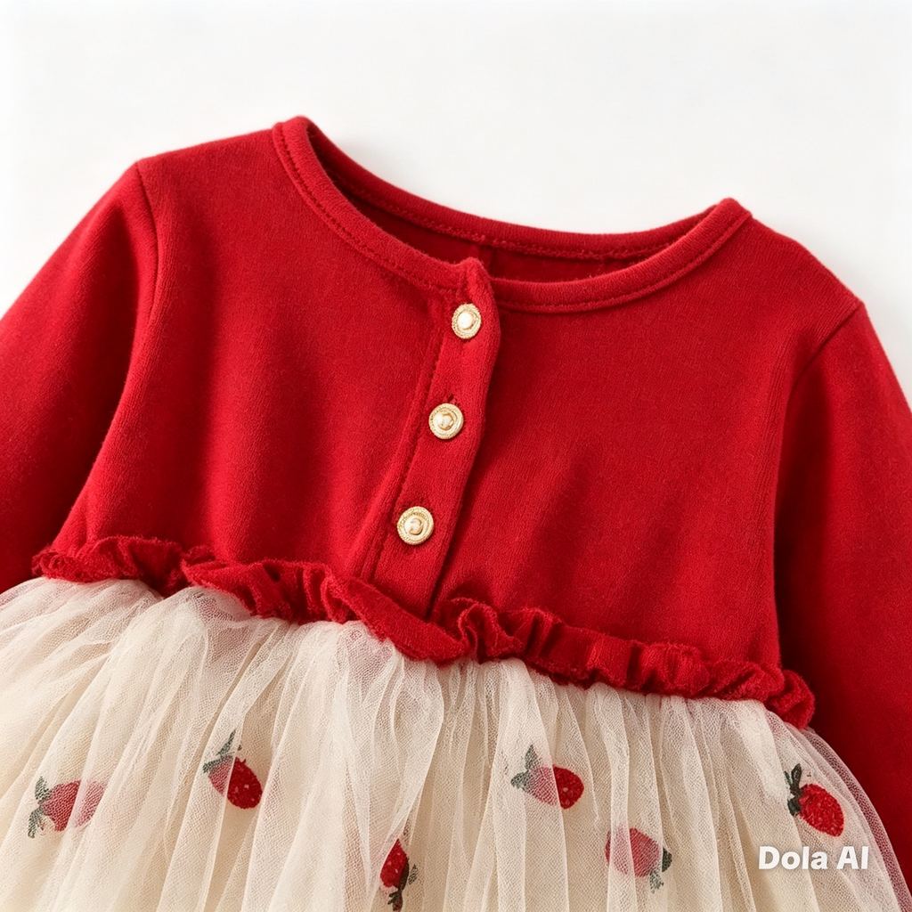 Vestido Dulce Frutilla bebe niña