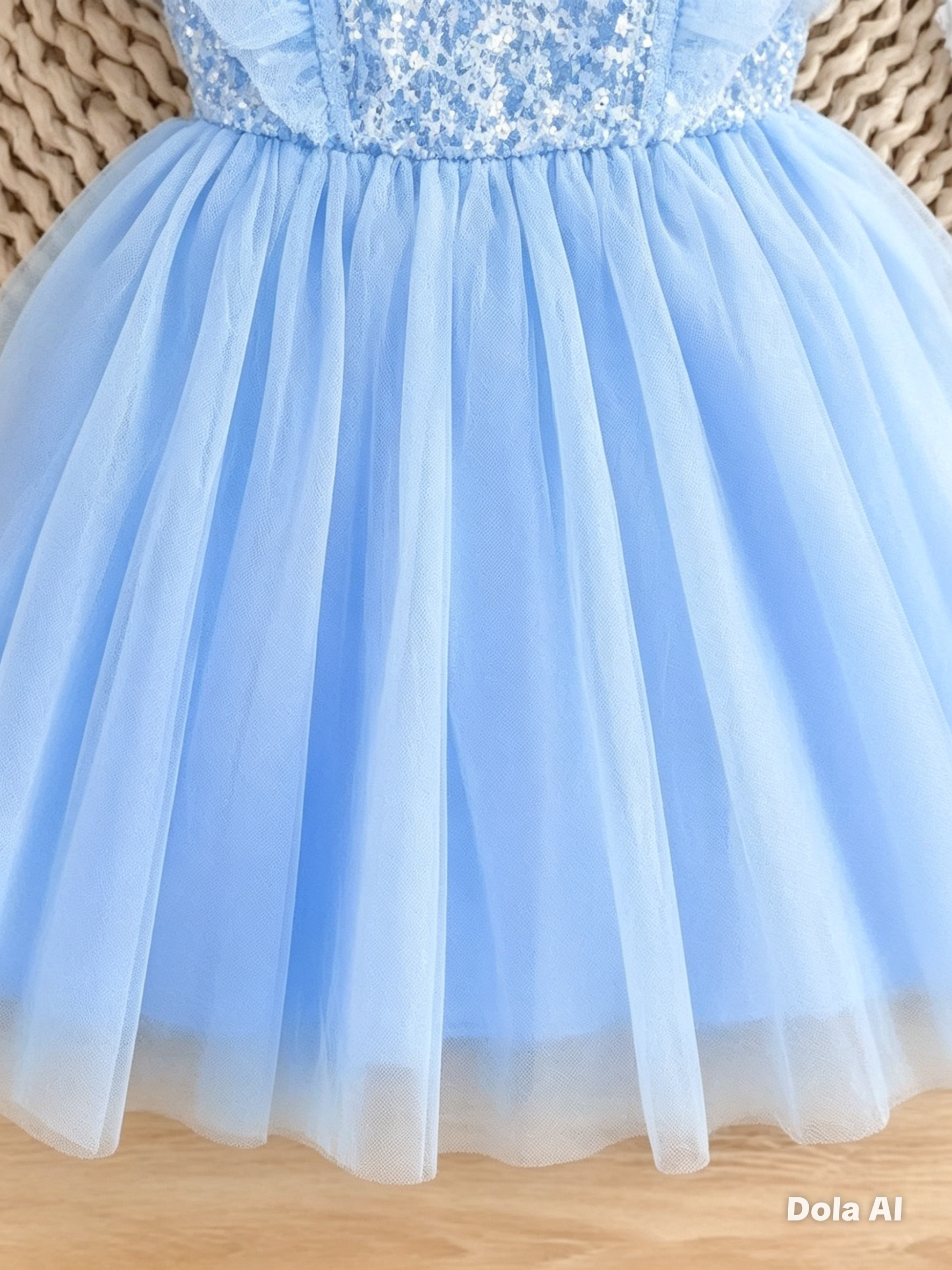 Vestido Brisa Silvestre azul bebe