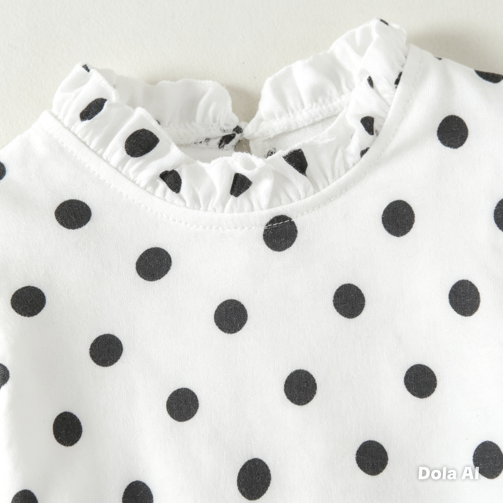Conjunto polka dots y lazos de encanto