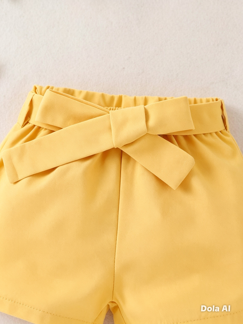Blusa Bordada con Short Amarillo para Niña