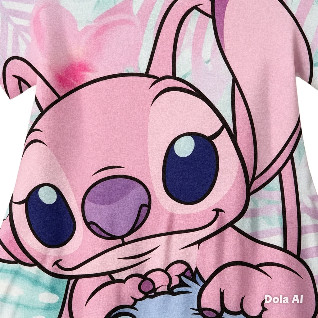 Vestido Angel y Stitch Tropical