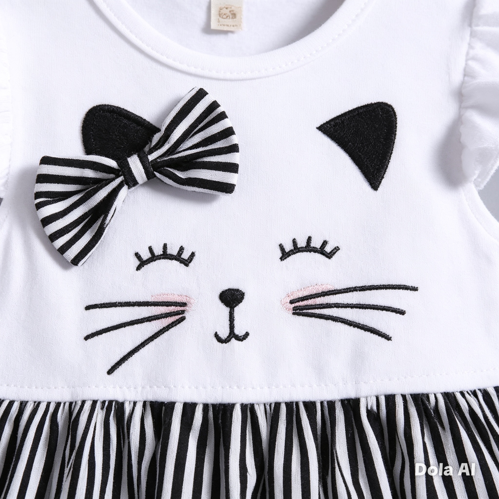 Vestido de gato con rayas
