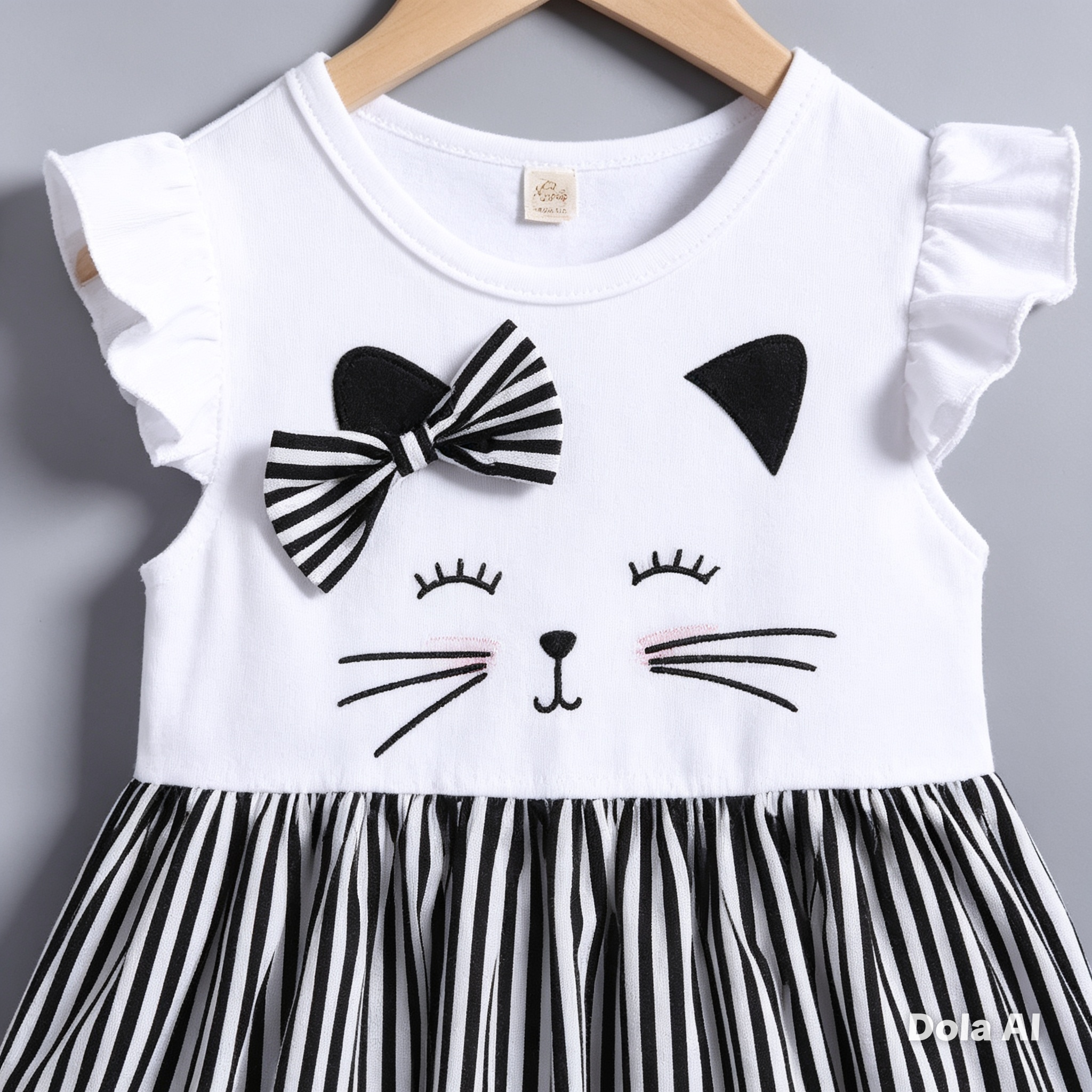 Vestido de gato con rayas