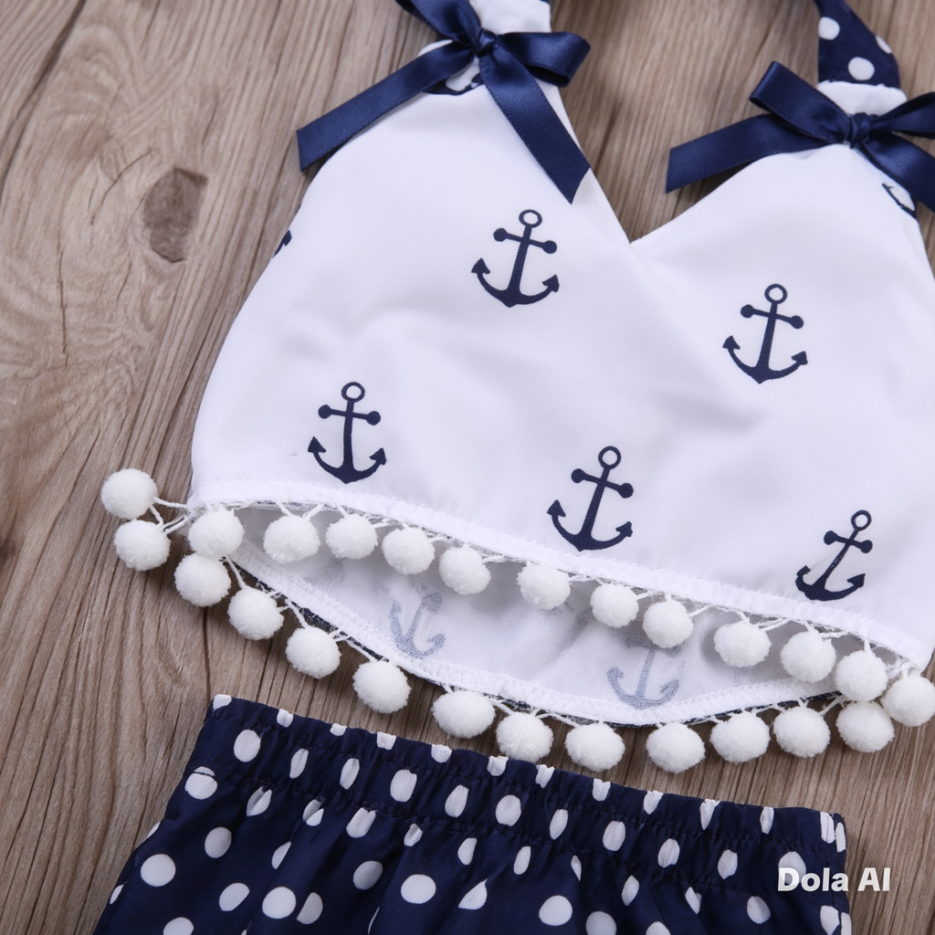 Conjunto Marinero Lunares