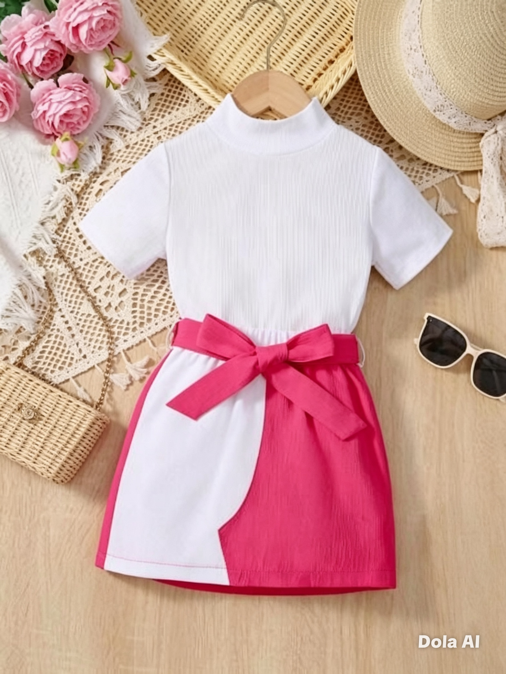 Vestido Infantil Aurora Fucsia