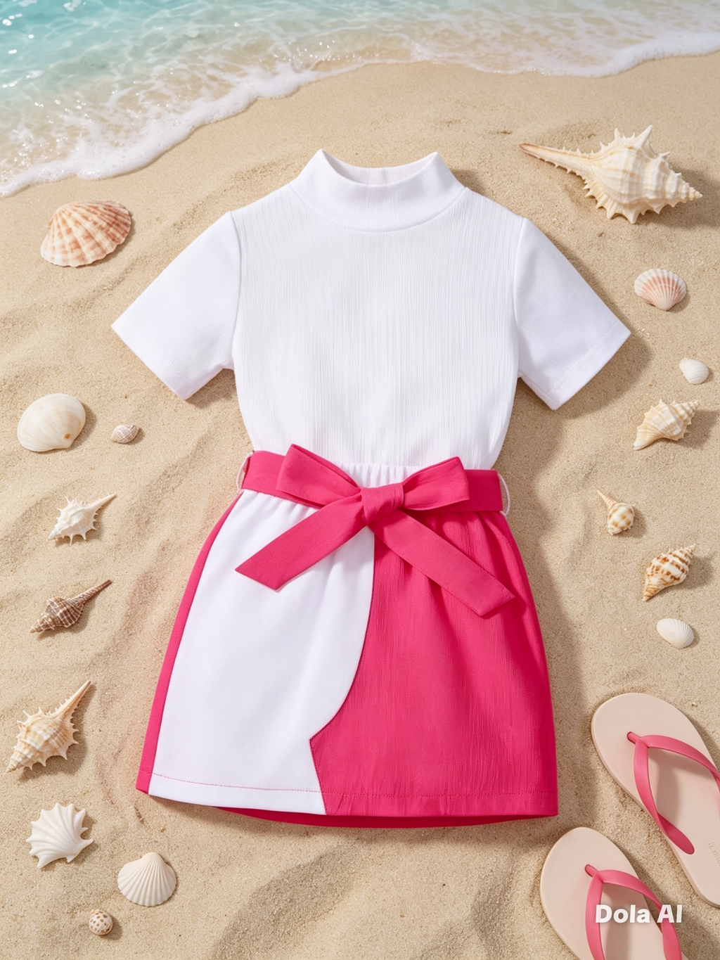 Vestido Infantil Aurora Fucsia