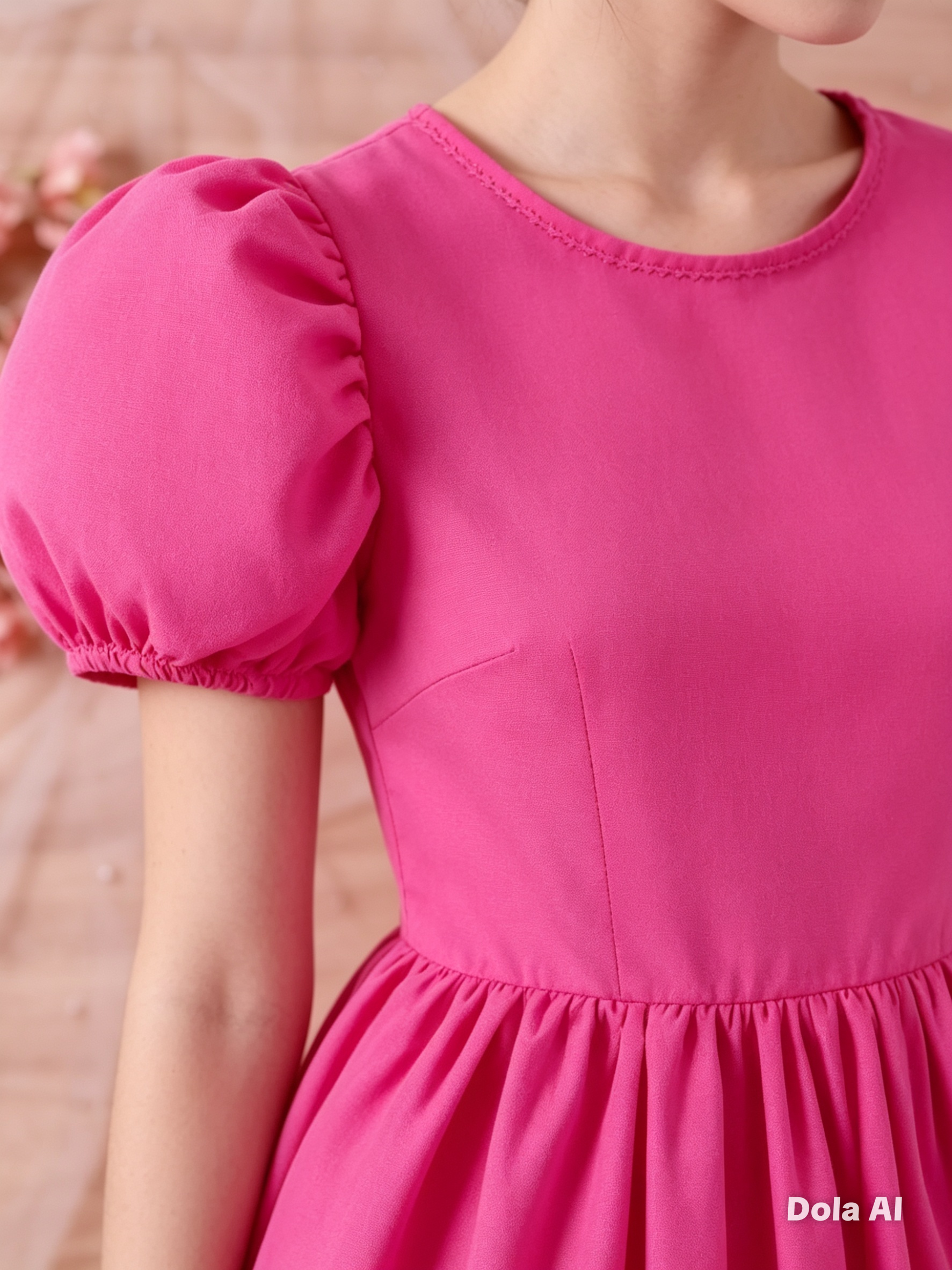 Vestido Infantil Fucsia Elegante