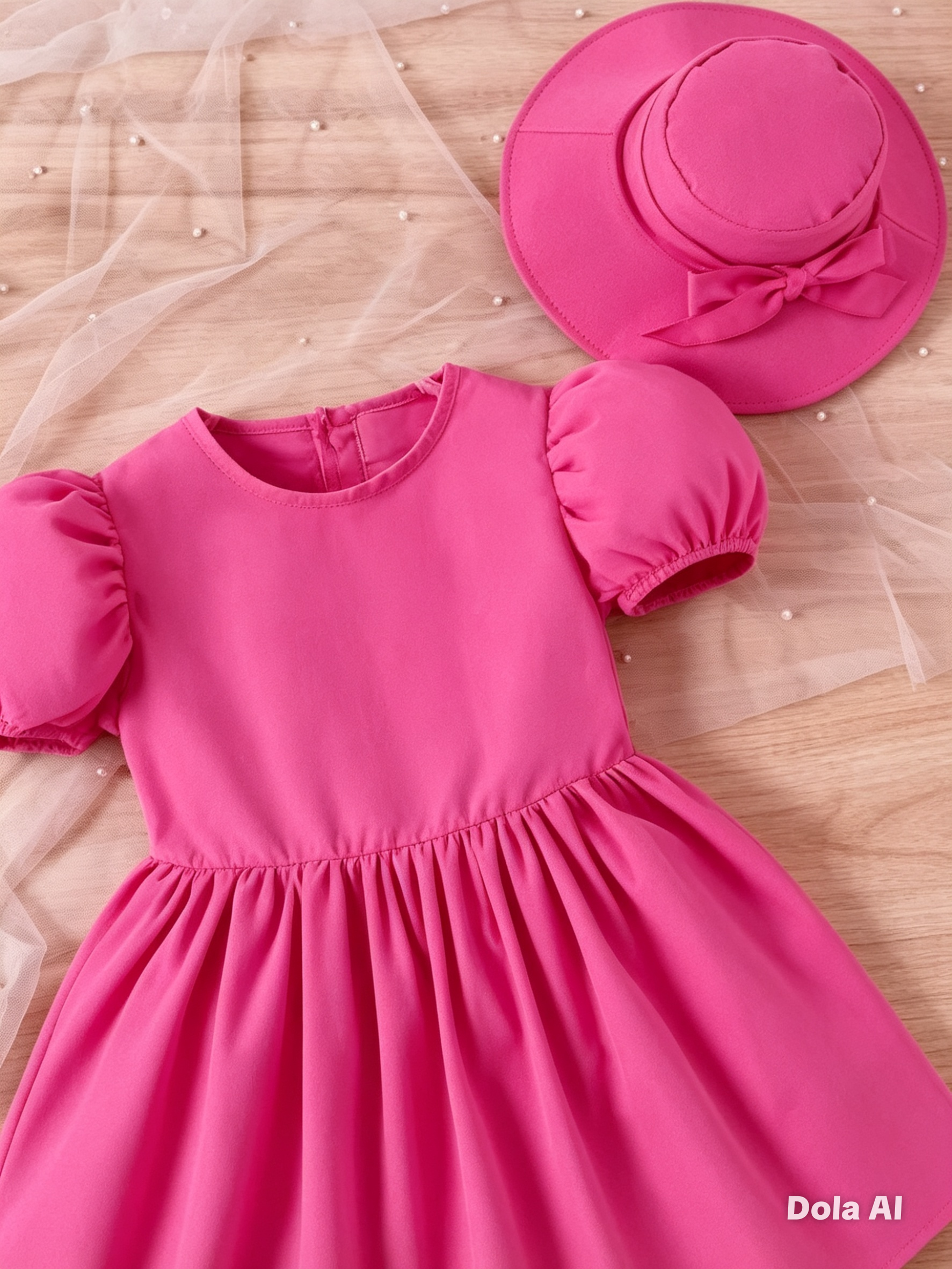 Vestido Infantil Fucsia Elegante