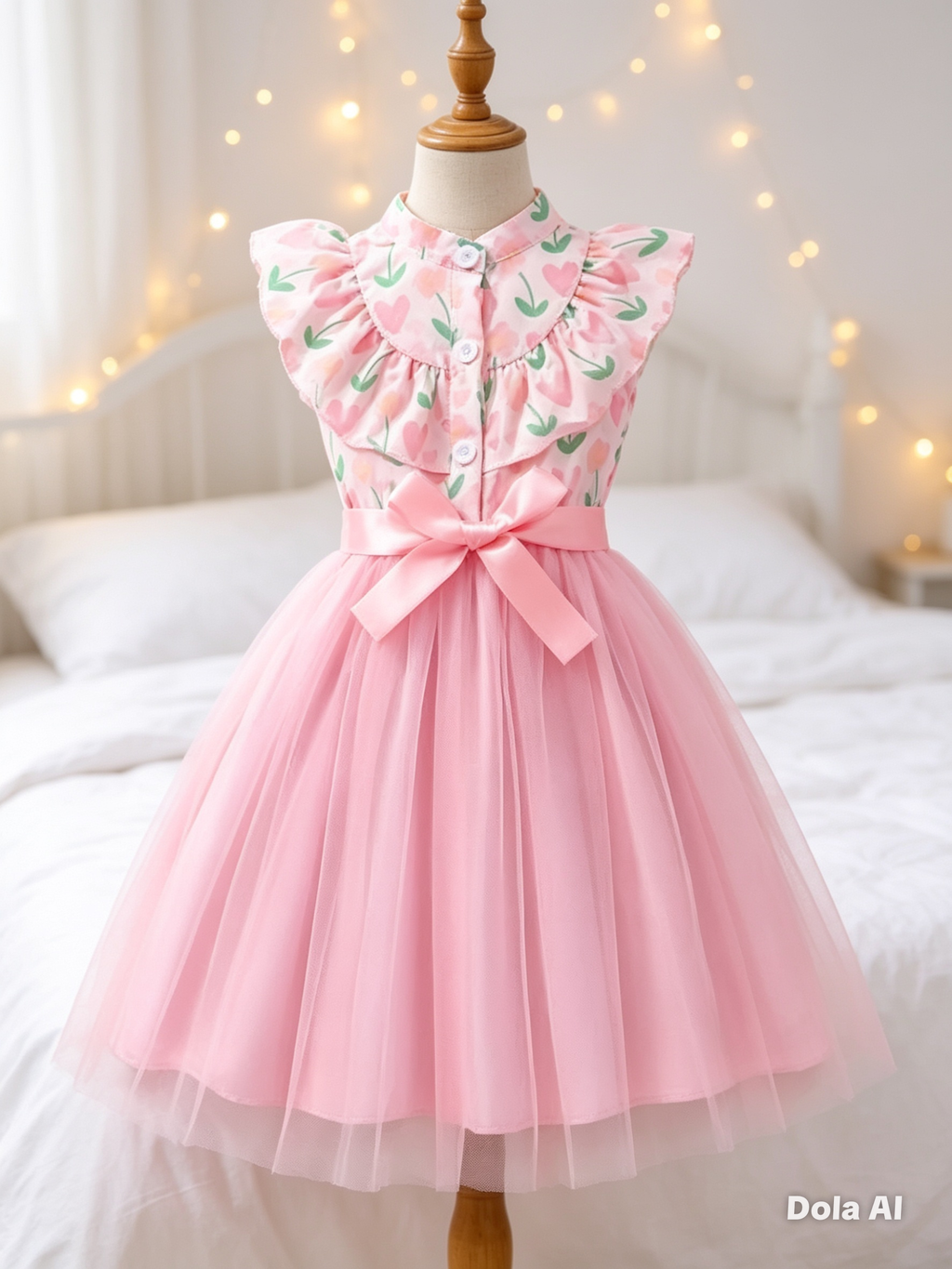 Vestido Infantil Rosé Garden