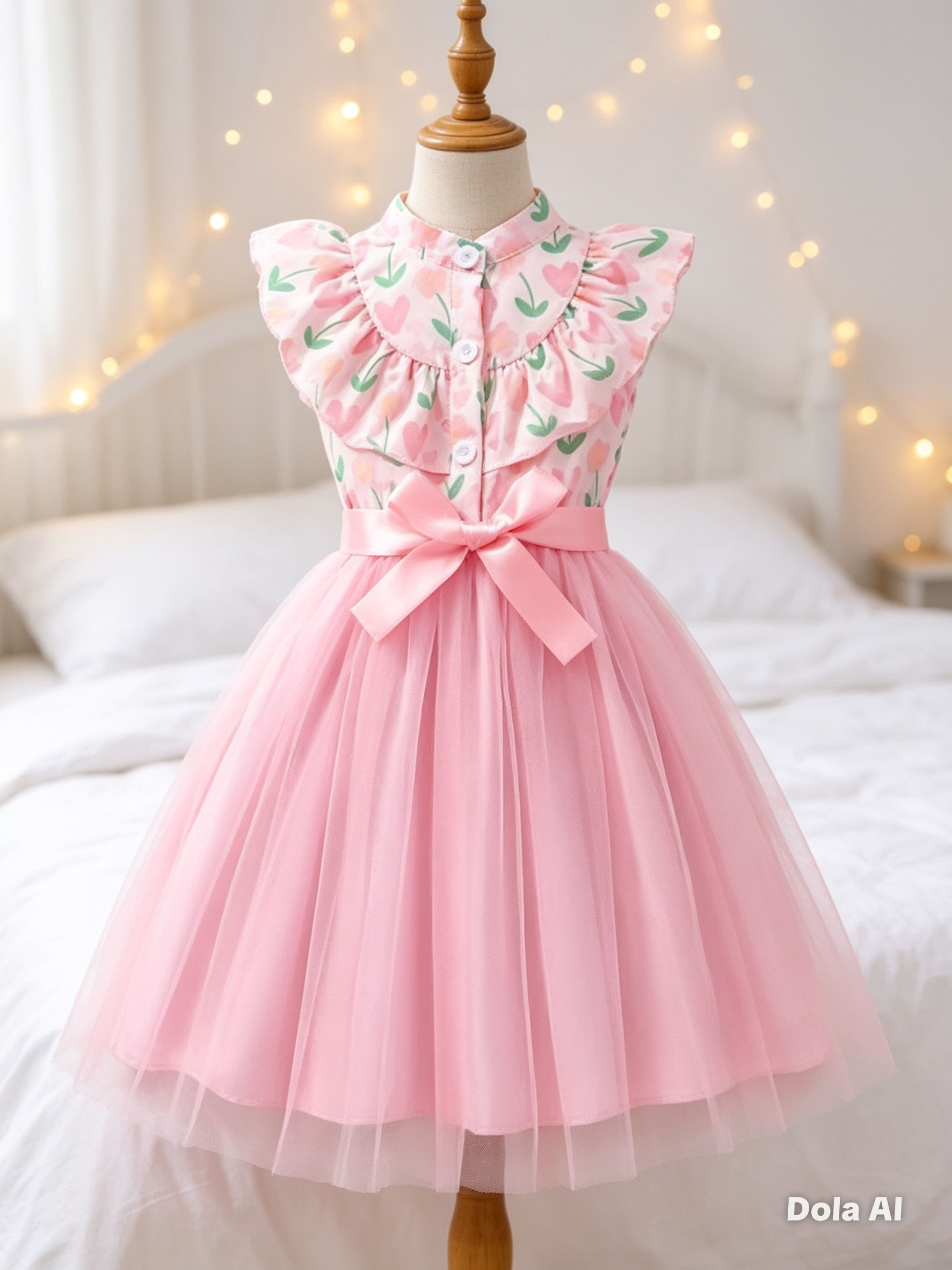 Vestido Infantil Rosé Garden