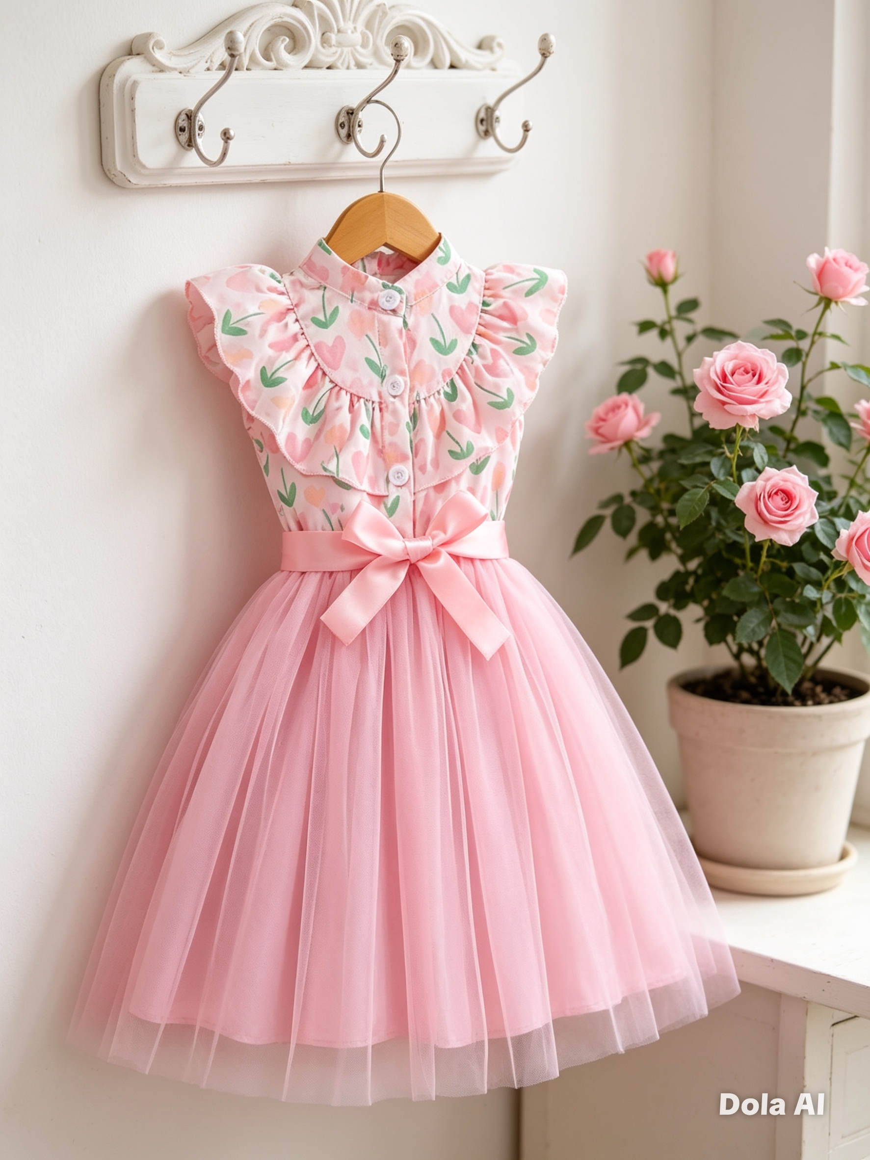 Vestido Infantil Rosé Garden