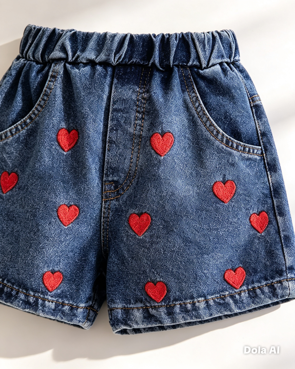 Conjunto "Corazones Coquetos" con Top de Hombros Caídos