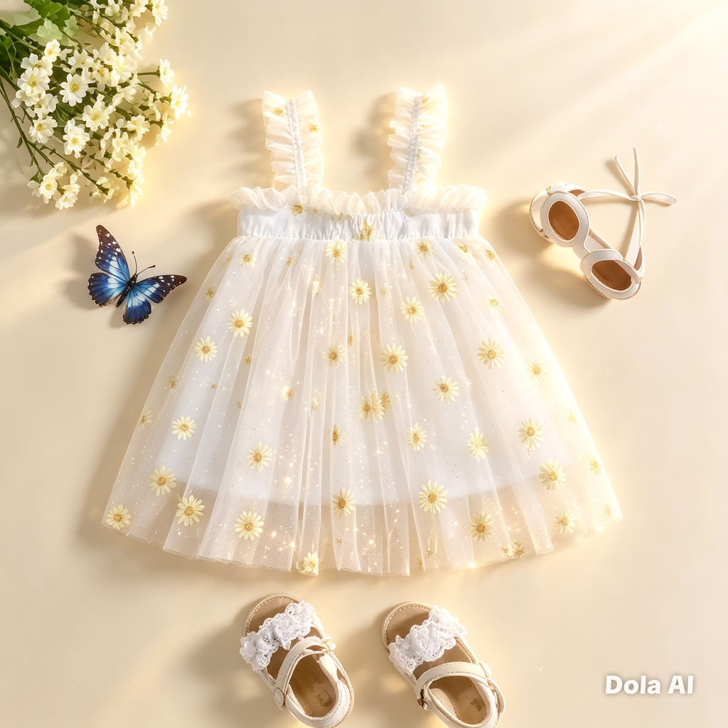 Vestido Encanto Margarita Dorada