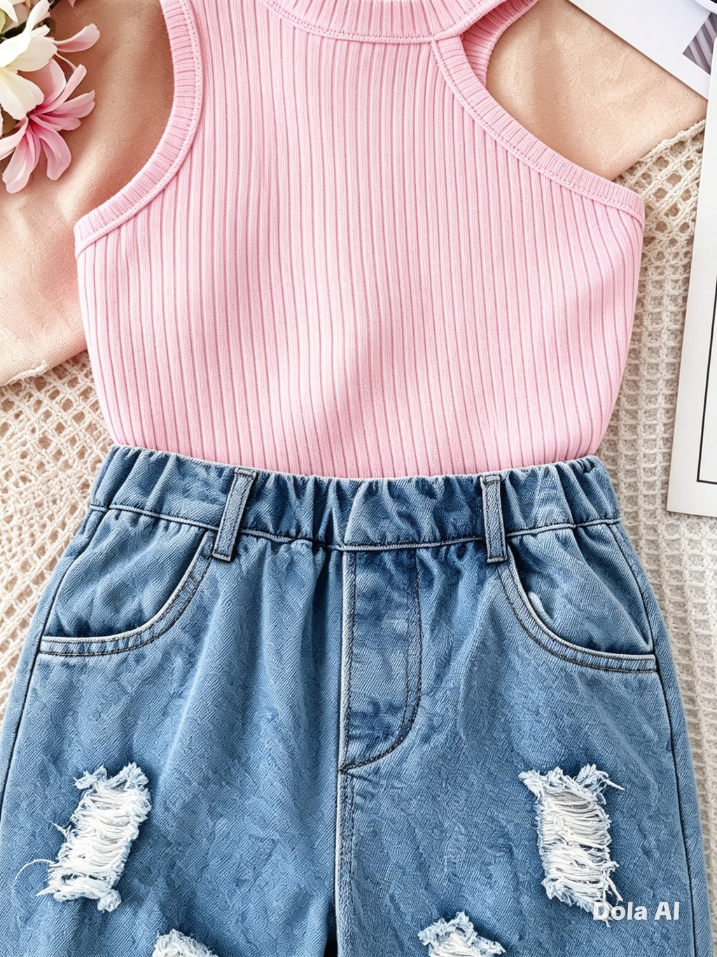Conjunto Denim Rosa Trend