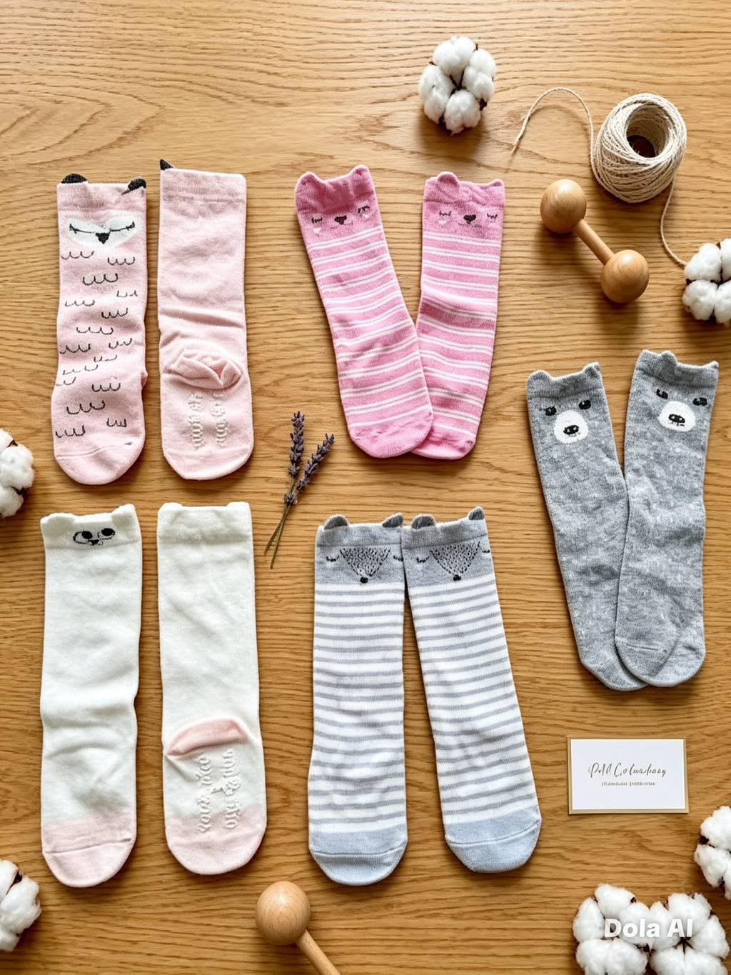 Medias Altas Antideslizantes con Diseños de Animalitos para Bebé y Niña