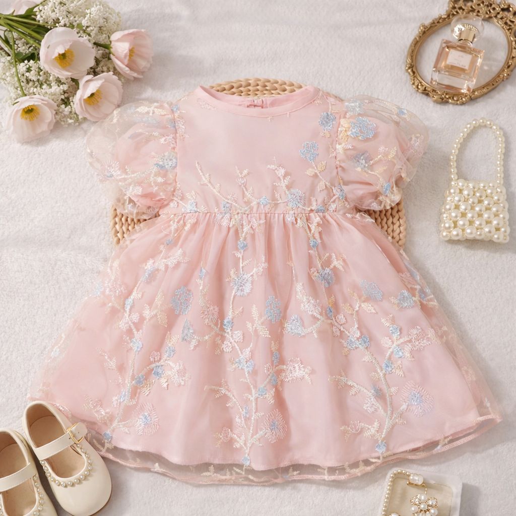 Vestido Encanto Floral Rosa