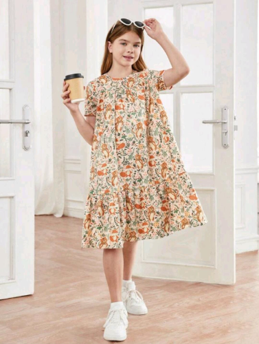 Vestido bambi tropical niñas