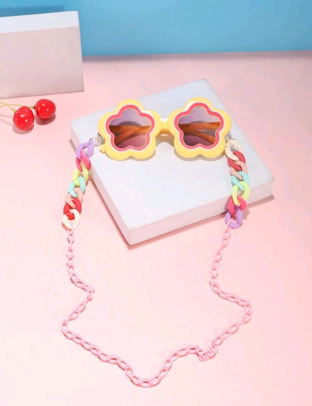Gafas de Sol Flor Arcoíris Kids con Cadena