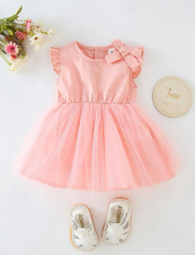 Vestido rosa bebe encantada