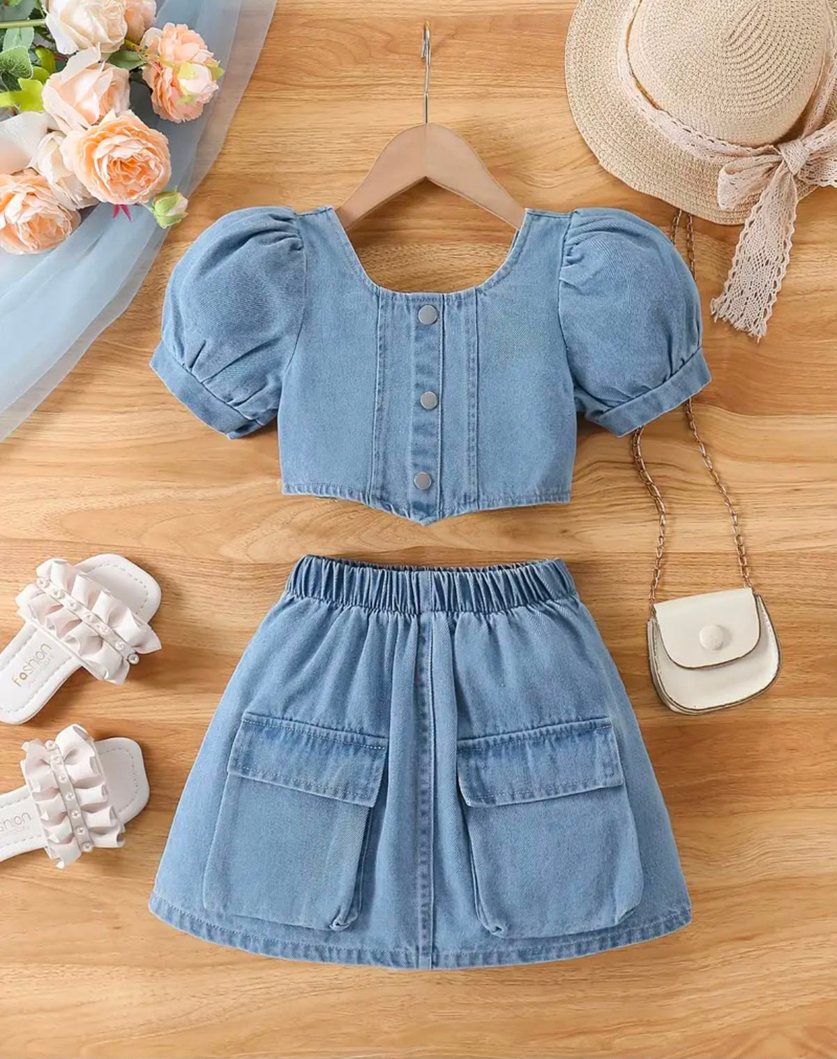 Conjunto Denim Soft & Puff