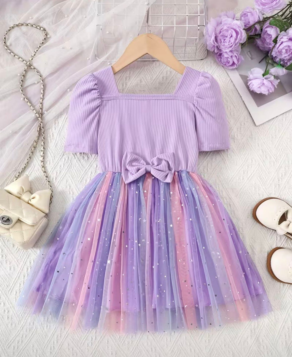 Vestido Encanto Estelar Lavanda