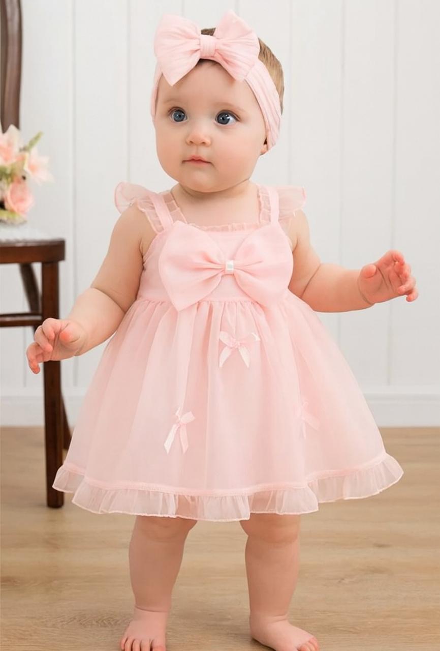 Vestido Dulce Encanto Rosa Bebé