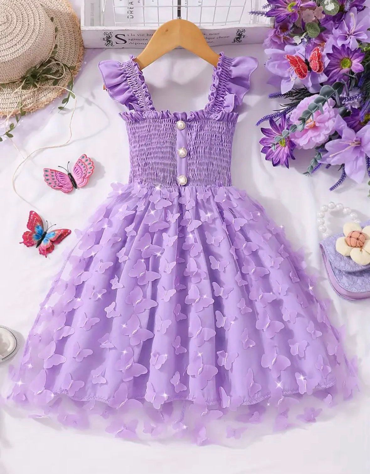 Vestido Princesa Mariposas de Lavanda