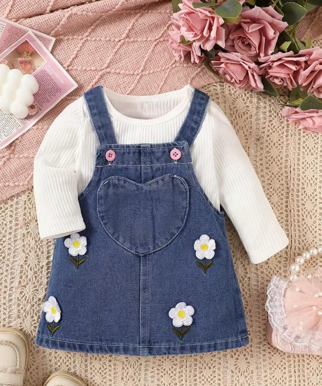 Vestido Jardín de Corazones Denim