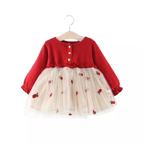 Vestido Dulce Frutilla bebe niña