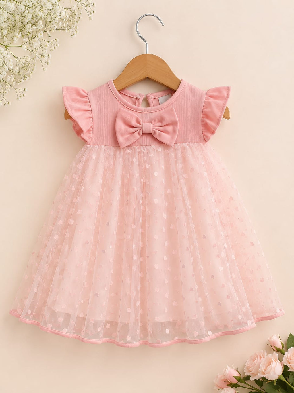 Vestido Encanto de Corazones Rosa