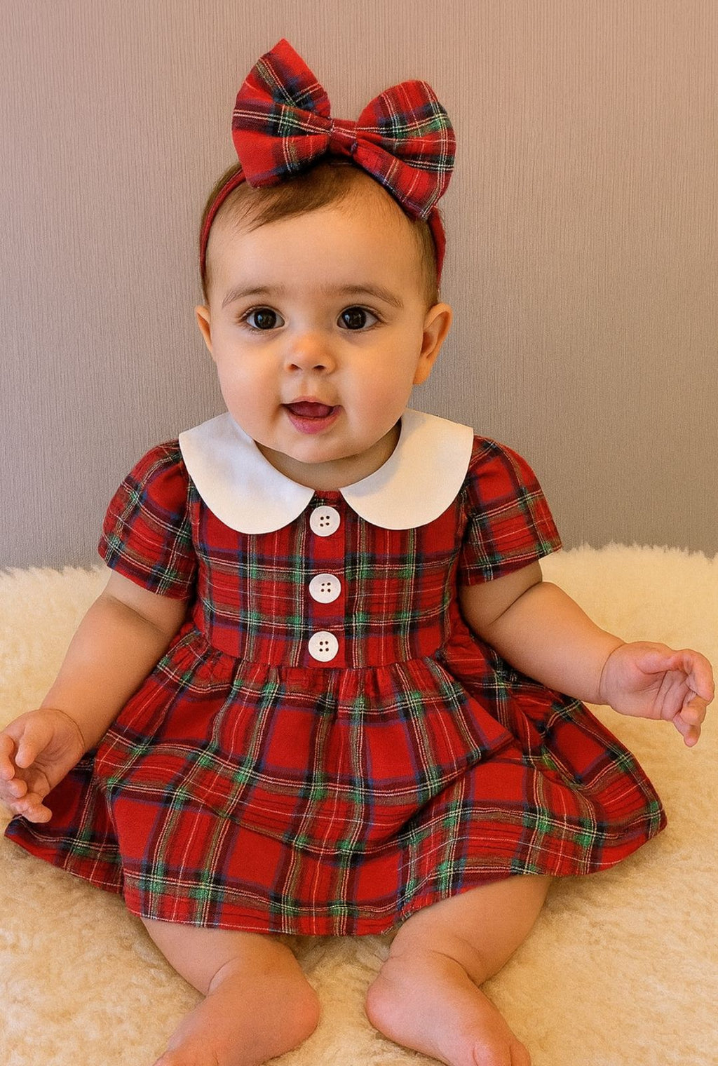 Vestido Dulce Navidad Escocesa