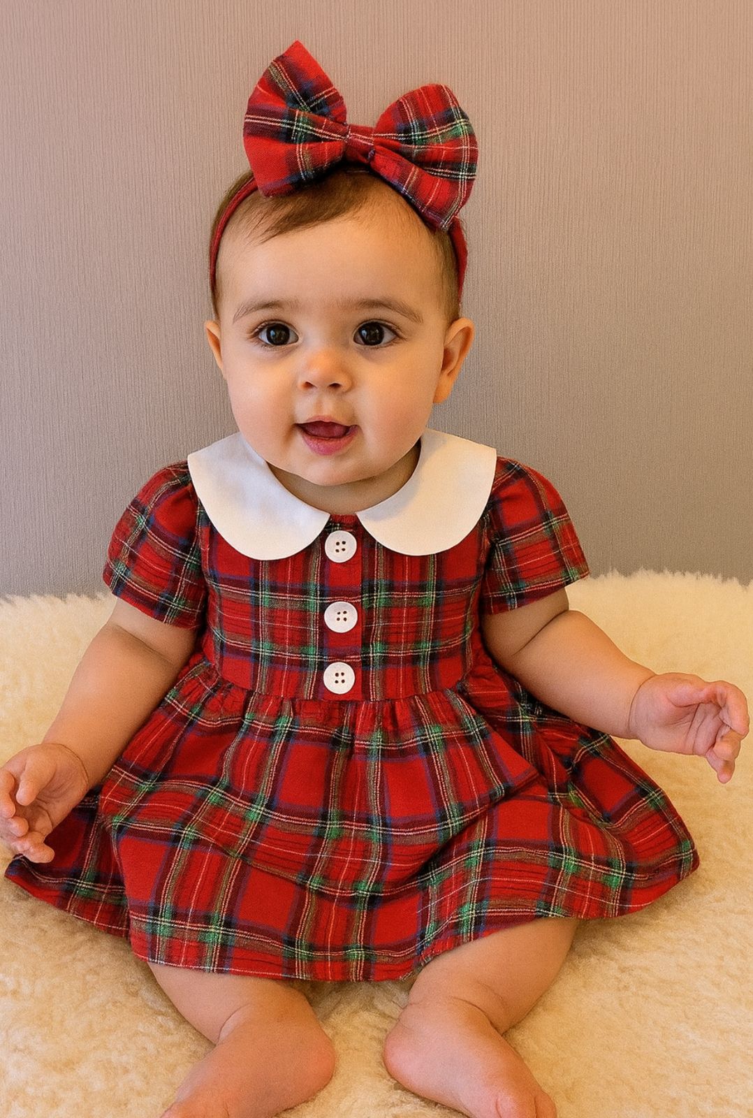 Vestido Dulce Navidad Escocesa