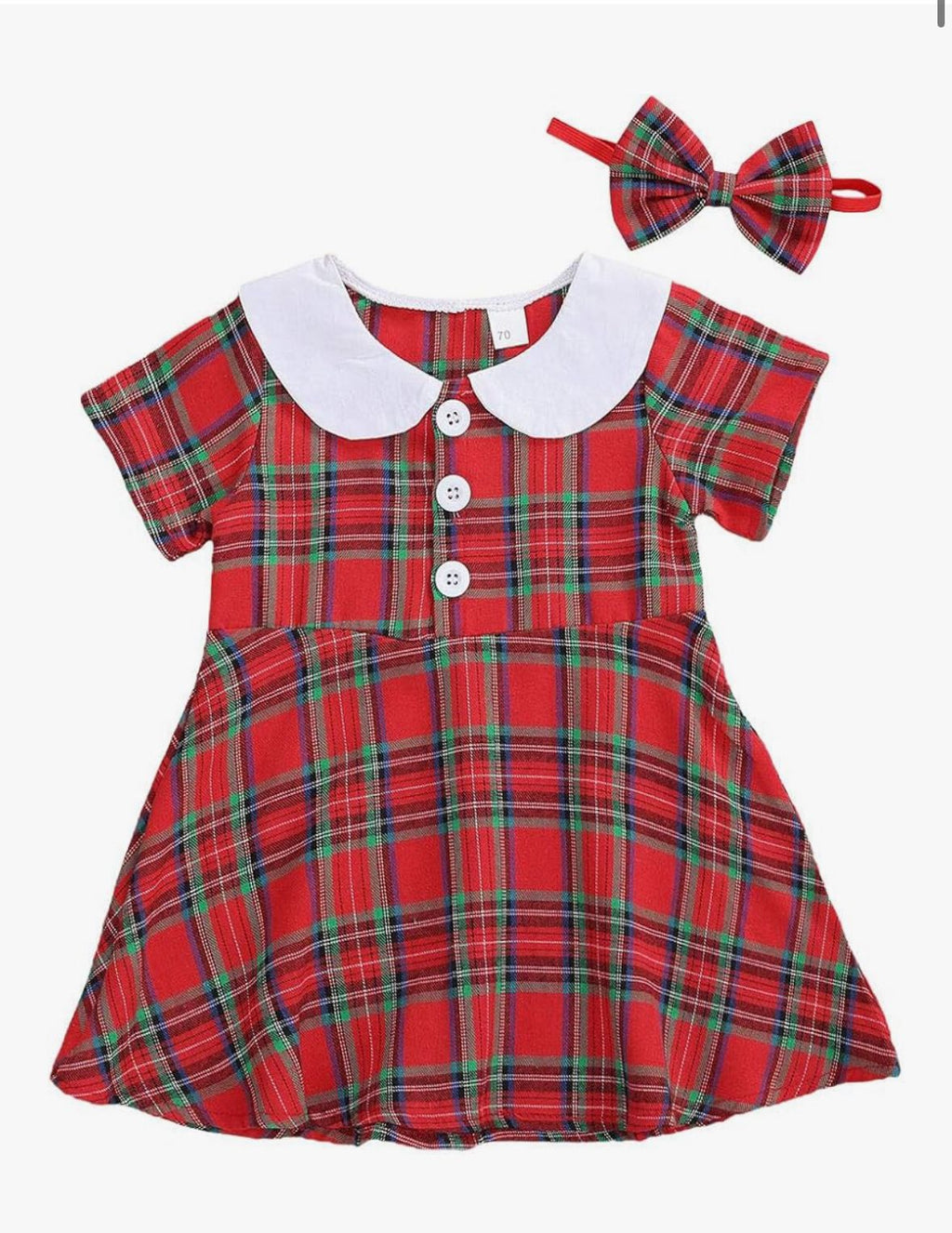 Vestido Dulce Navidad Escocesa