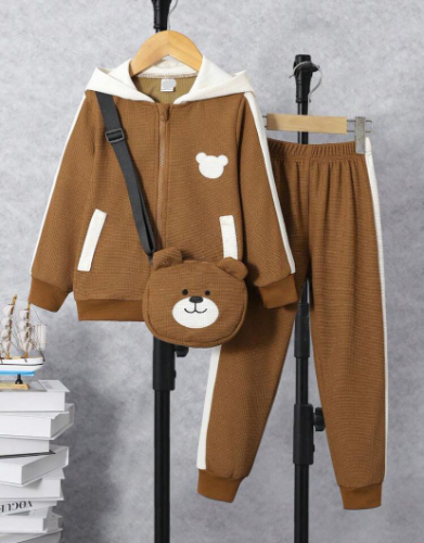 Conjunto Oso Aventurero Café